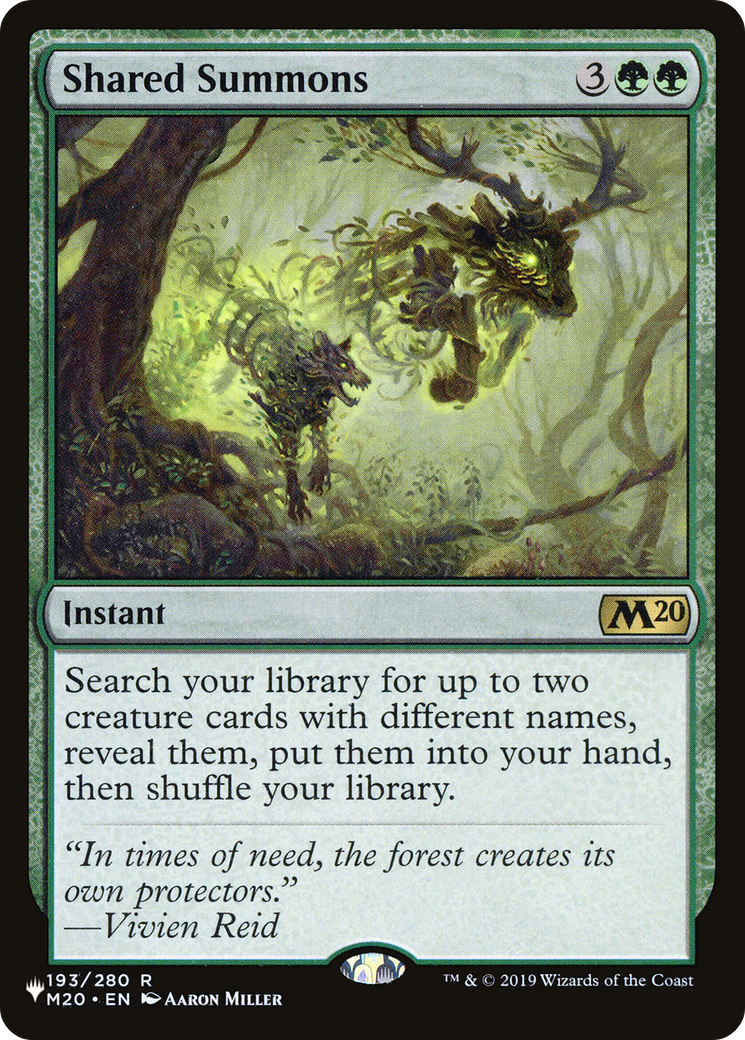 Shared Summons (M20-193) - The List