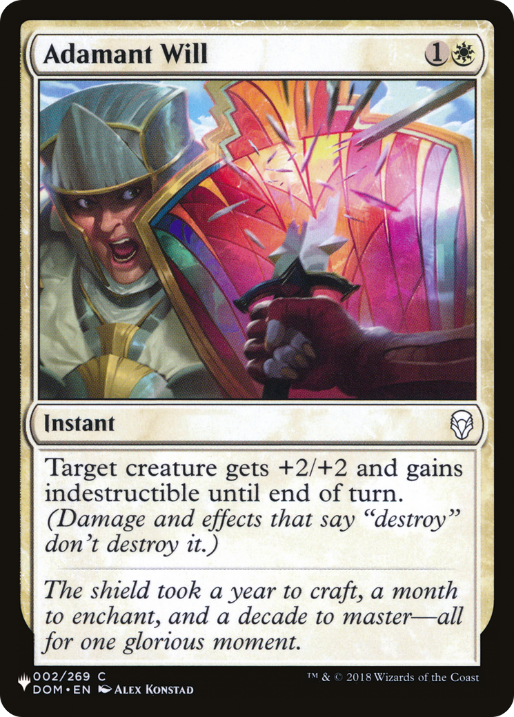 Adamant Will (DOM-2) - The List