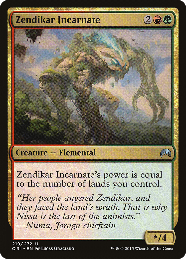 Zendikar Incarnate (219) Foil - Magic Origins