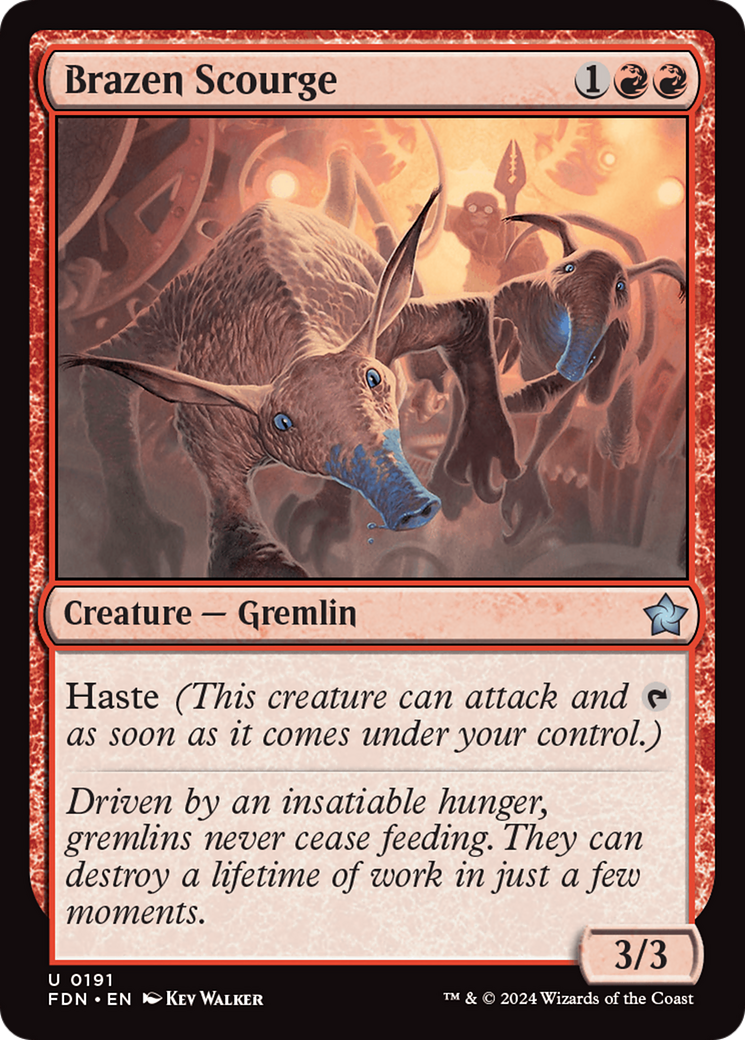 Brazen Scourge (191) Foil - Foundations