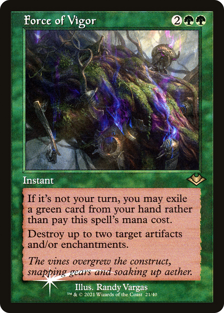 Force of Vigor (Retro) (021) Foil - Modern Horizons 1 Timeshifts