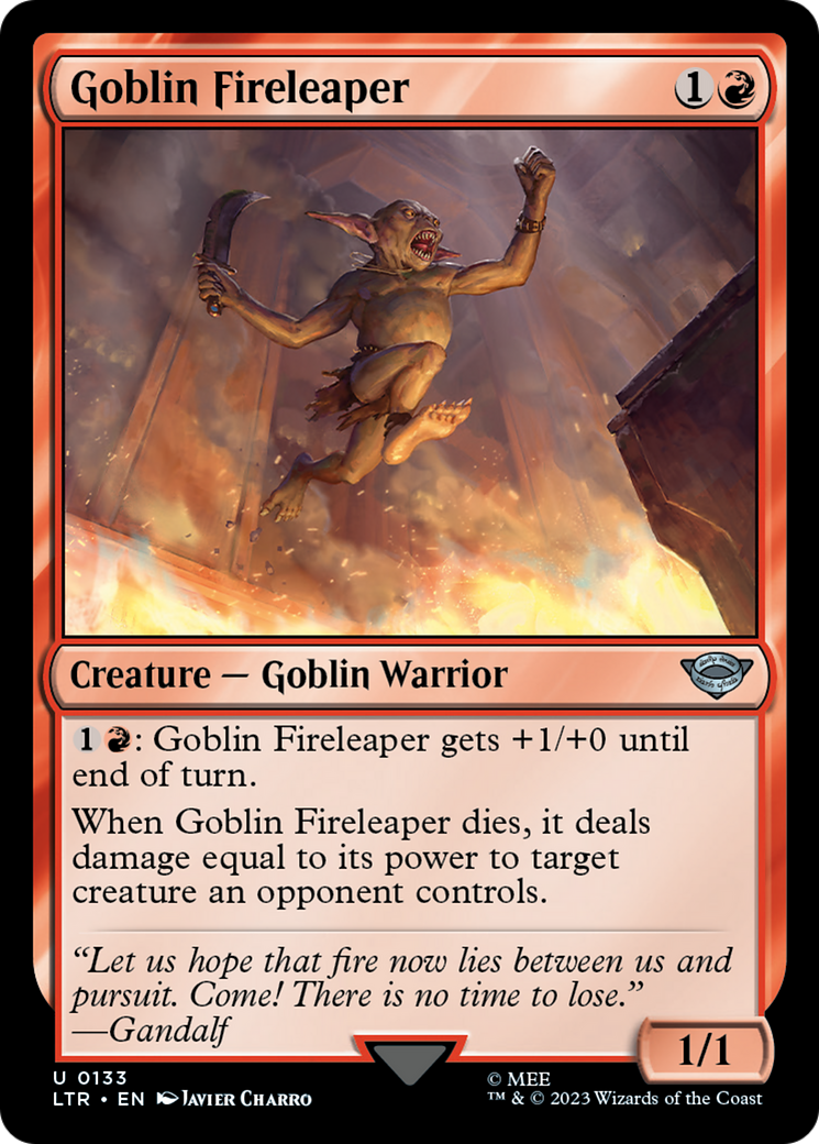 Goblin Fireleaper (133) Foil - The Lord of the Rings: Tales of Middle-earth