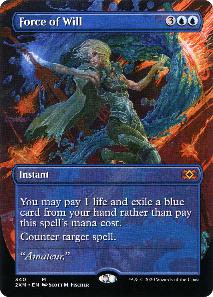 Force of Will (Borderless) (340) - Double Masters