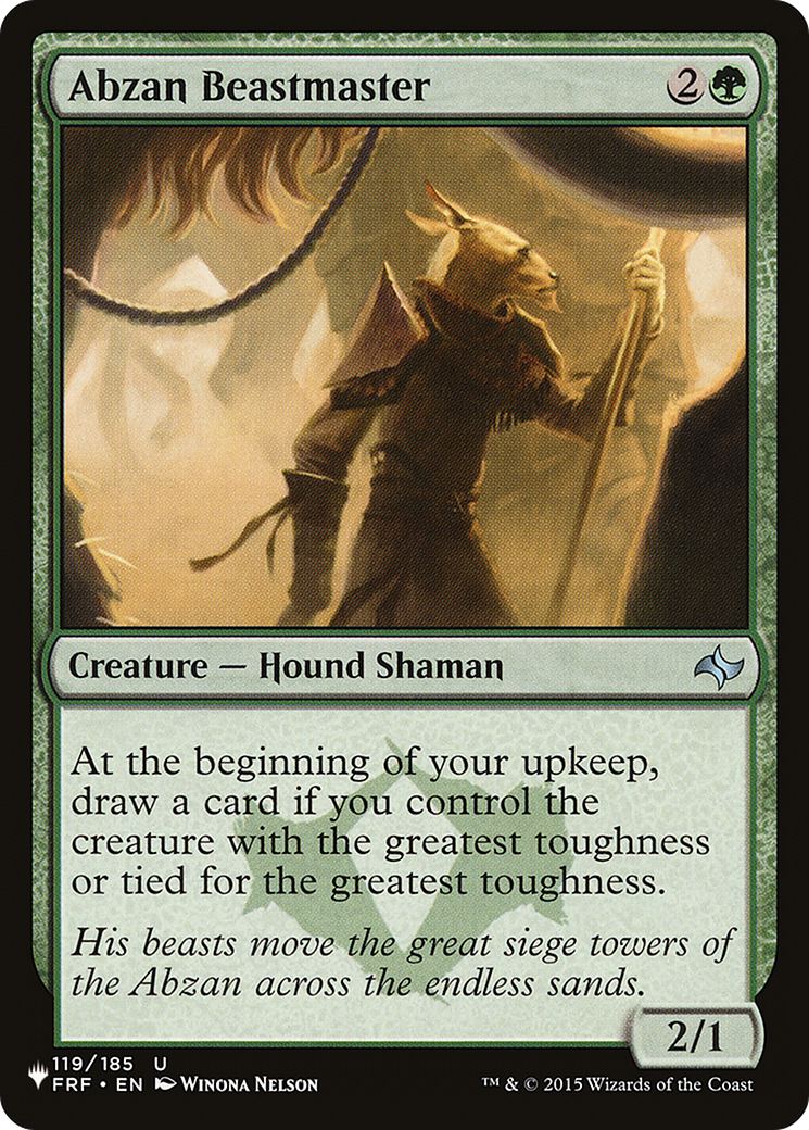 Abzan Beastmaster (FRF-119) - The List