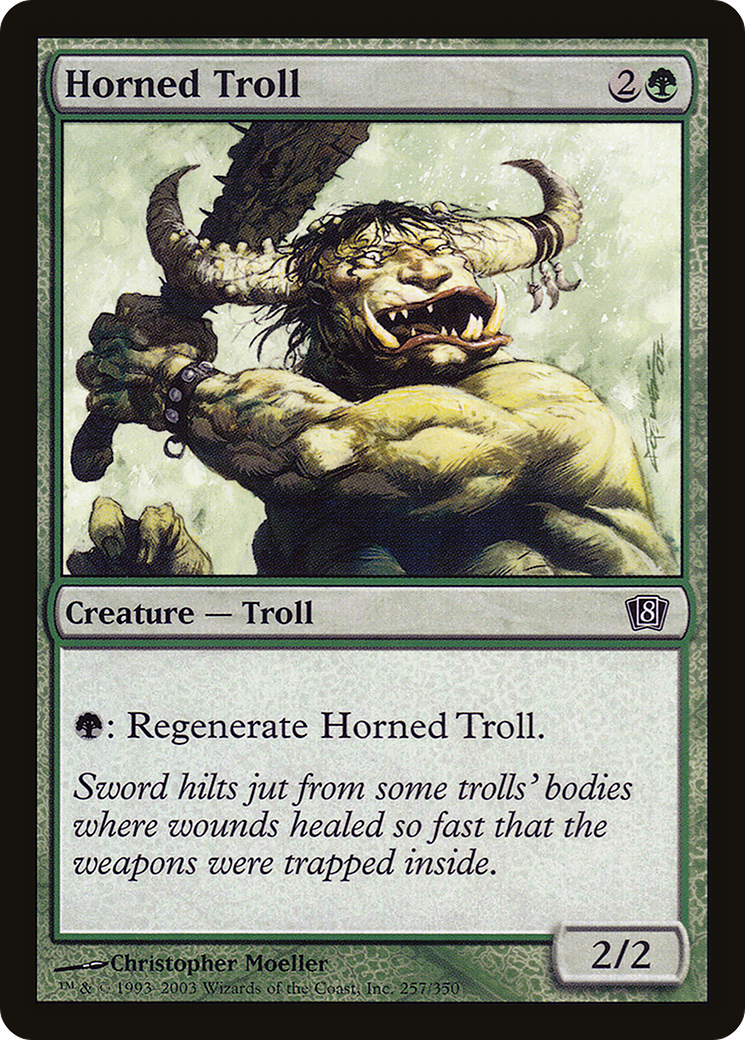 Horned Troll (257) Foil - Eighth Edition