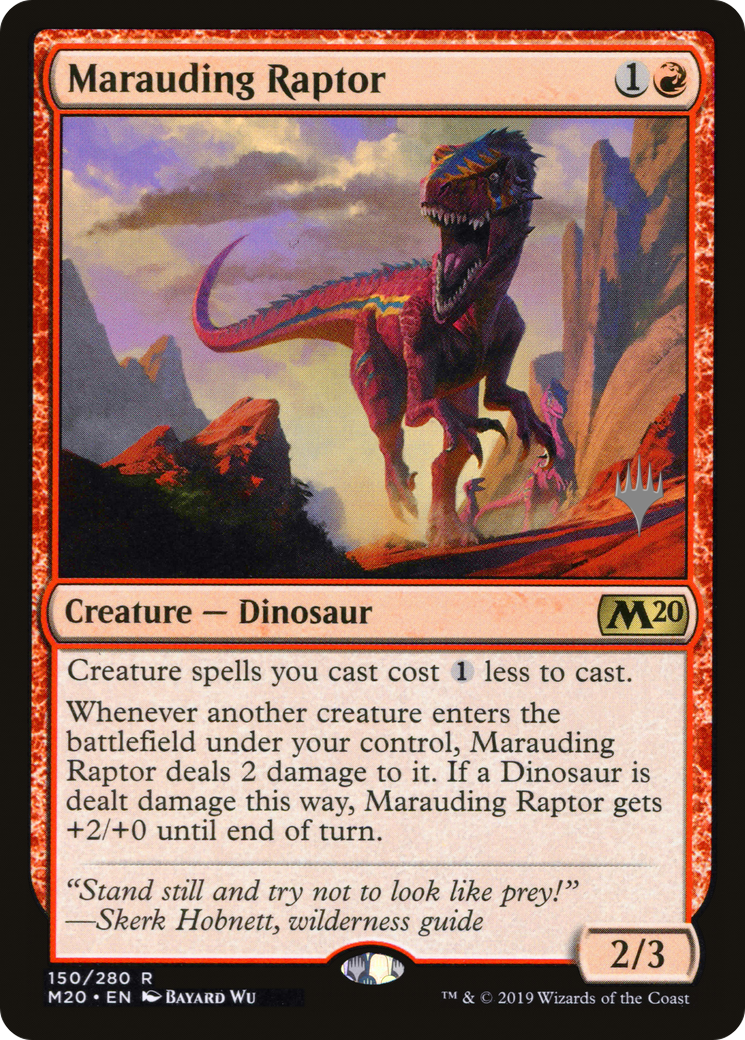 Marauding Raptor (150) Foil - Core Set 2020 Promos