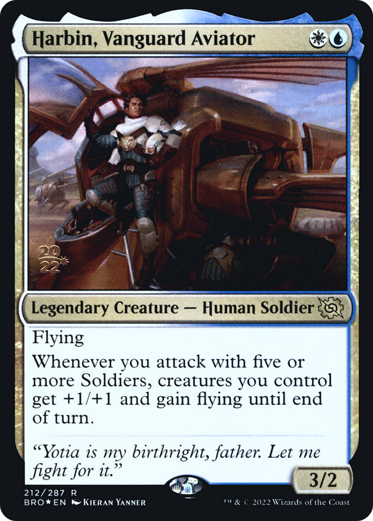 Harbin, Vanguard Aviator (212) Foil - The Brothers' War Promos