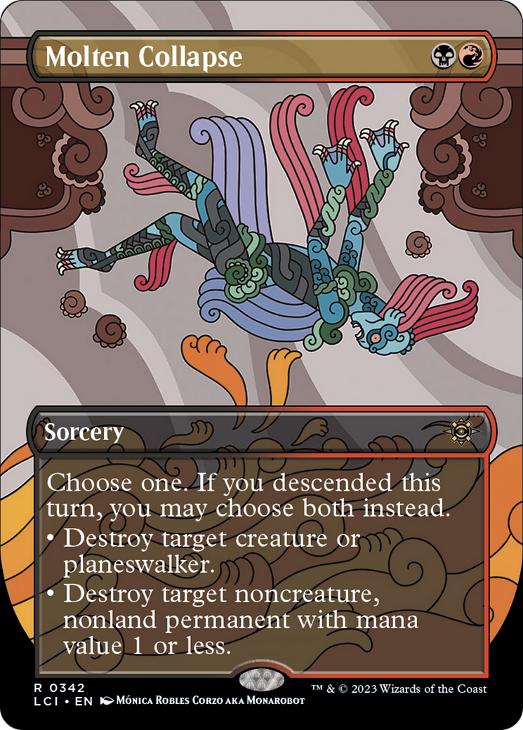 Molten Collapse (Borderless) (342) Foil - The Lost Caverns of Ixalan