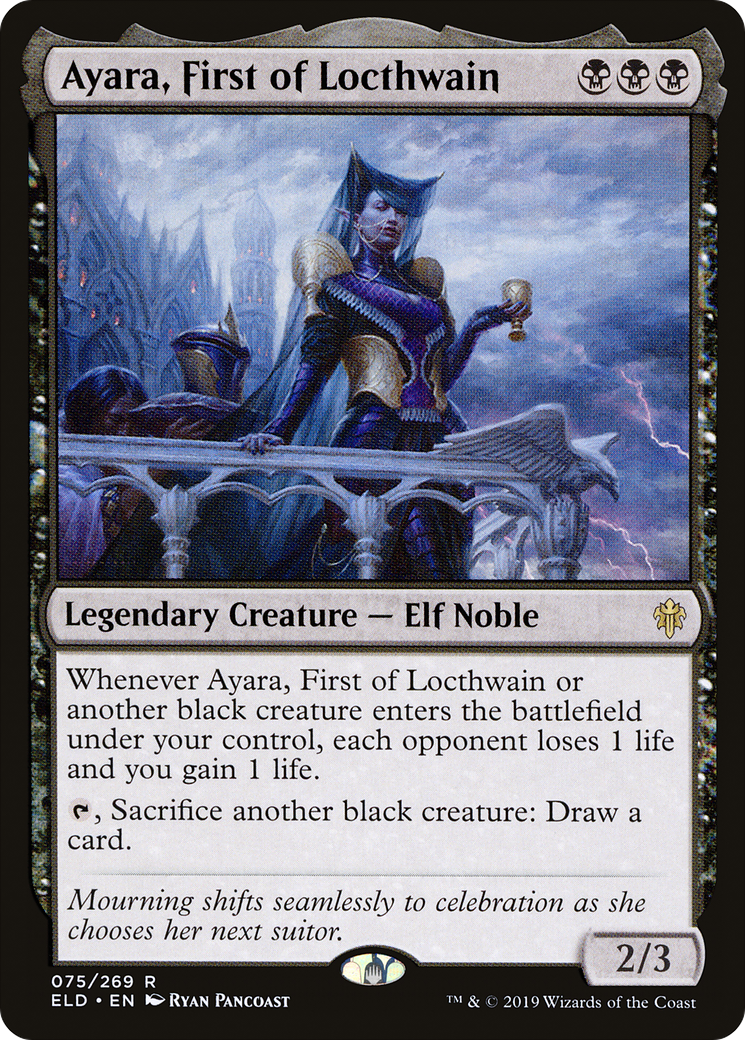 Ayara, First of Locthwain (075) Foil - Throne of Eldraine
