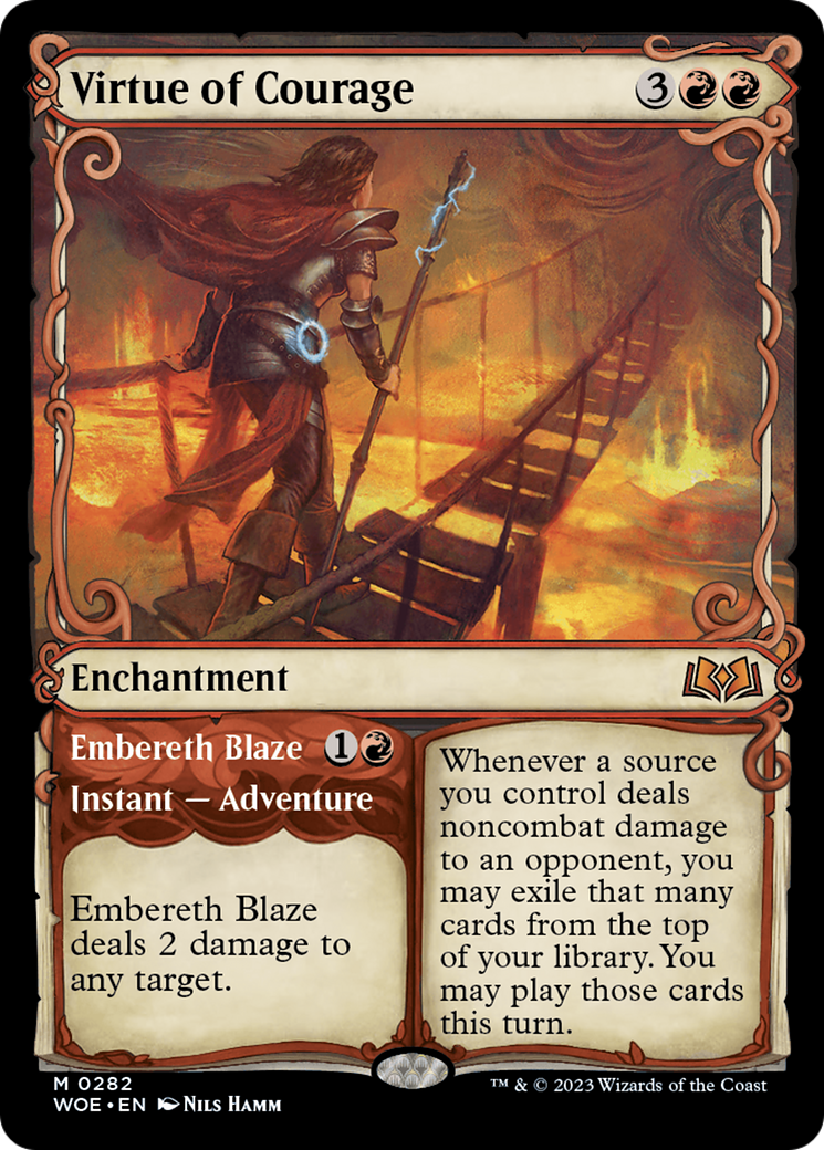 Virtue of Courage (Showcase) (282) Foil - Wilds of Eldraine