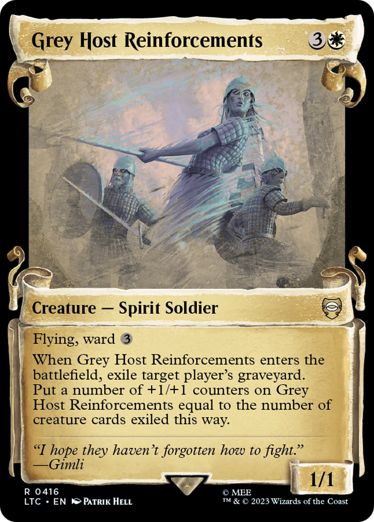 Grey Host Reinforcements (Showcase Scrolls) (Showcase) (416) Foil - Tales of Middle-earth Commander