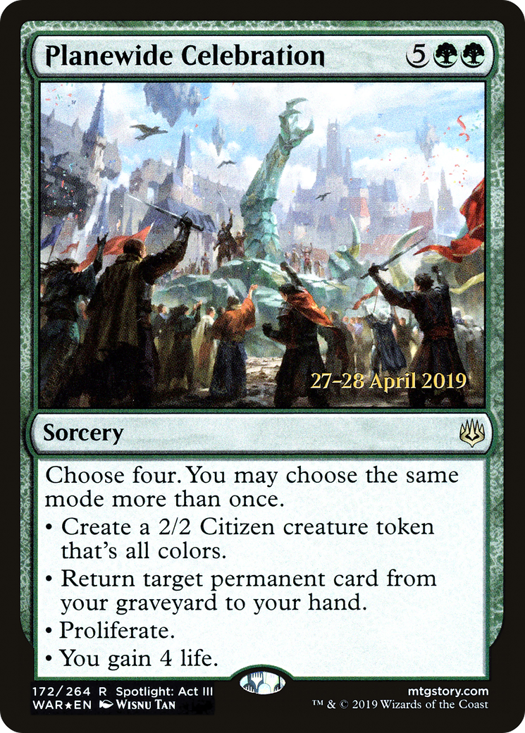 Planewide Celebration (172s) Foil - War of the Spark Promos