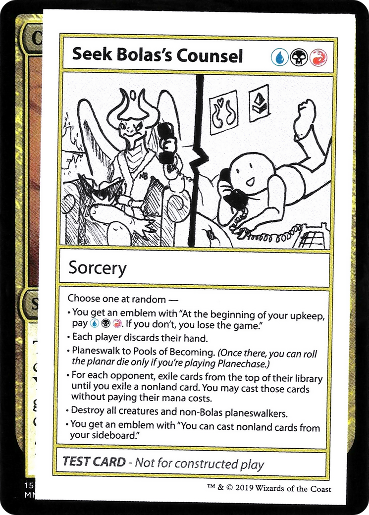 Seek Bolas's Counsel (No PW Symbol) - Mystery Booster Playtest Cards 2021