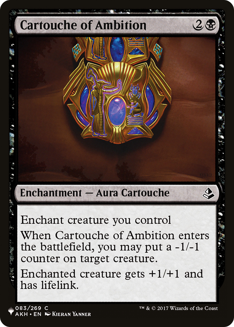 Cartouche of Ambition (AKH-83) - The List