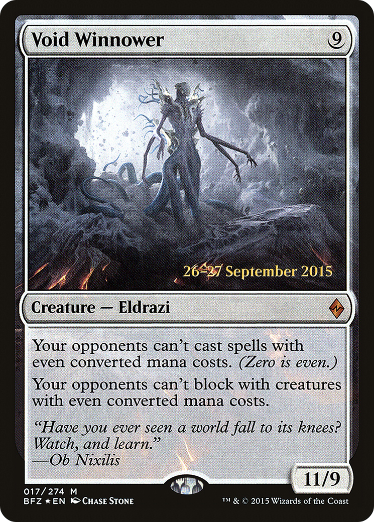 Void Winnower (017) Foil - Battle for Zendikar Promos