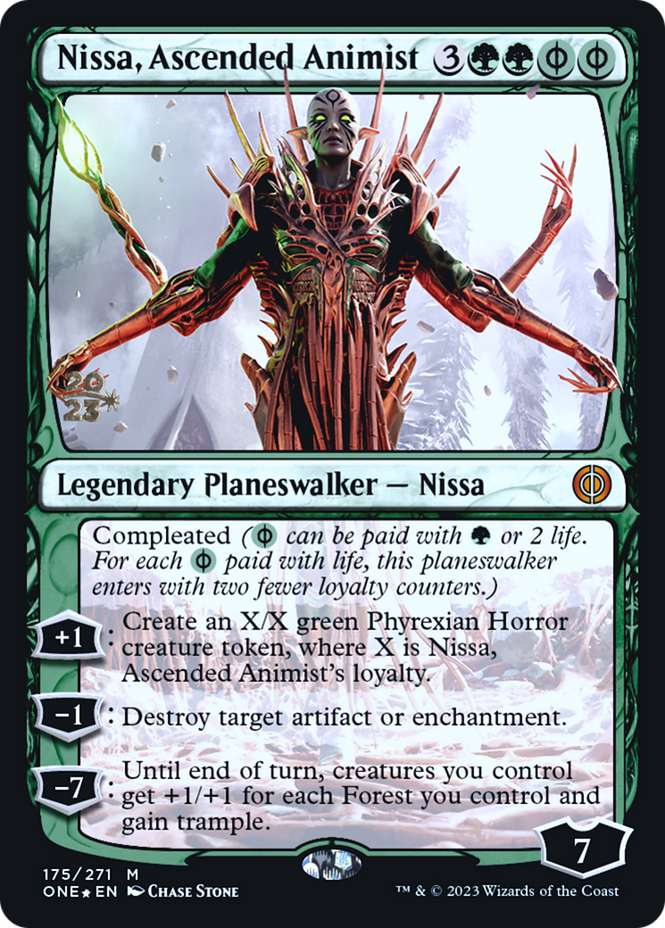 Nissa, Ascended Animist (175) Foil - Phyrexia: All Will Be One Promos