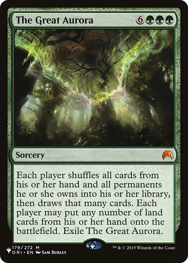 The Great Aurora (ORI-179) - The List