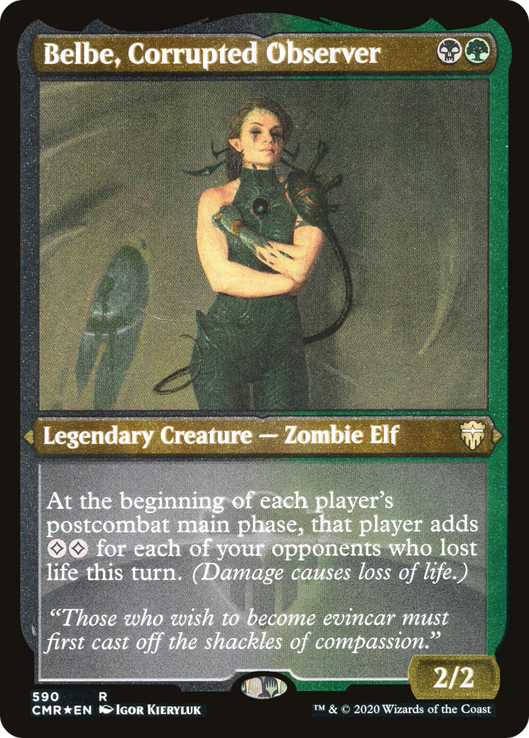 Belbe, Corrupted Observer (590) Etched - Commander Legends