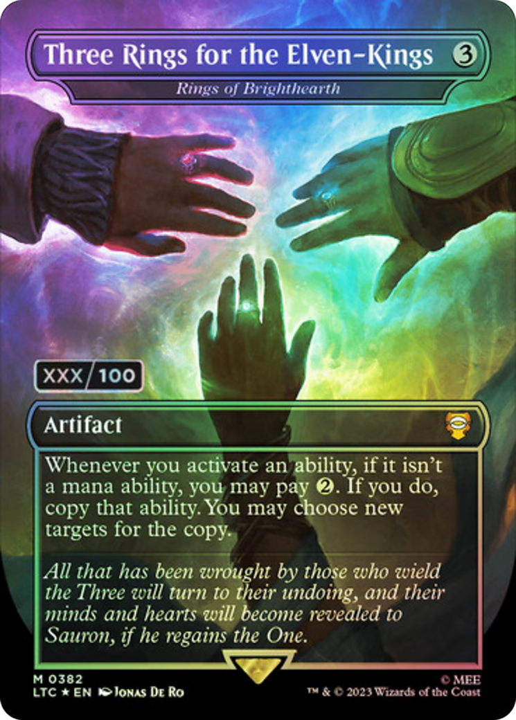 Three Rings for the Elven-Kings – Rings of Brighthearth (Serial Numbered) (382) Foil - Tales of Middle-earth Commander