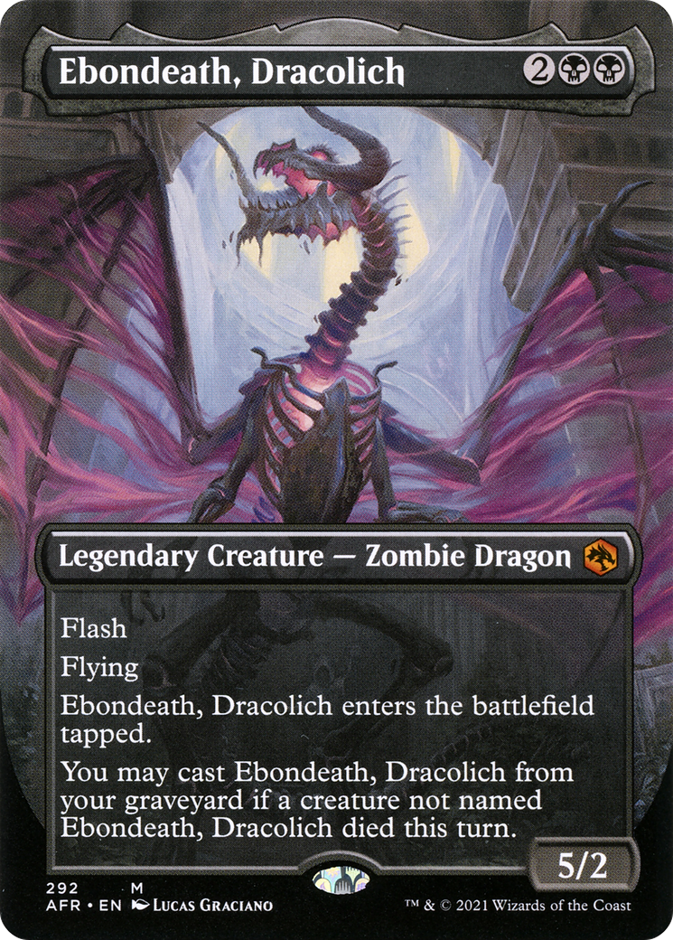 Ebondeath, Dracolich (Borderless) (292) Foil - Adventures in the Forgotten Realms