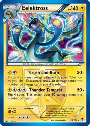 Eelektross (Team Plasma) (33) Reverse Holofoil - Plasma Blast