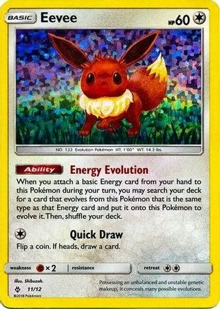 Eevee (11) Holofoil - McDonalds Promos 2018