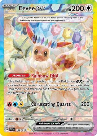 Eevee ex (Alternate Full Art) (167) Holofoil - Prismatic Evolutions