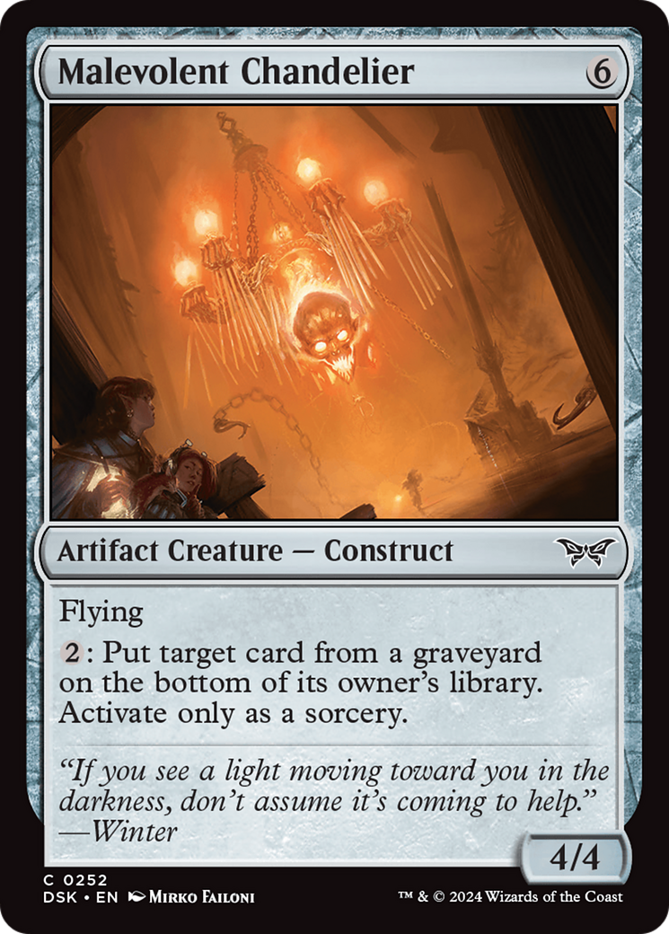 Malevolent Chandelier (252) Foil - Duskmourn: House of Horror