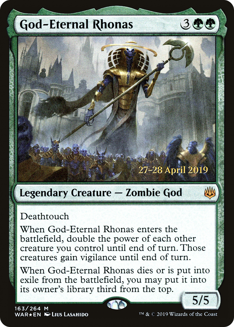 God-Eternal Rhonas (163) Foil - War of the Spark Promos
