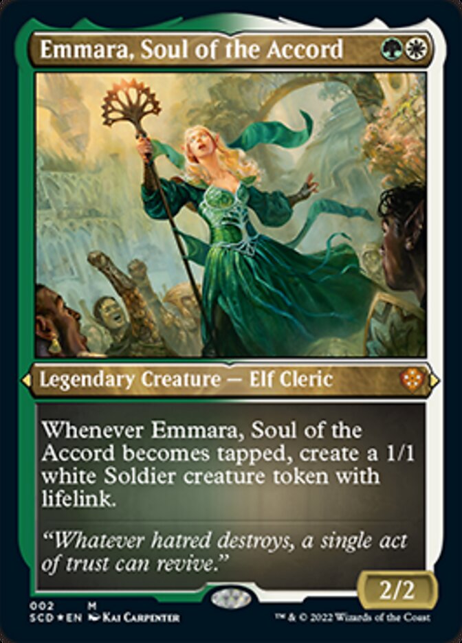 Emmara, Soul of the Accord (002) Etched - Starter Commander Decks