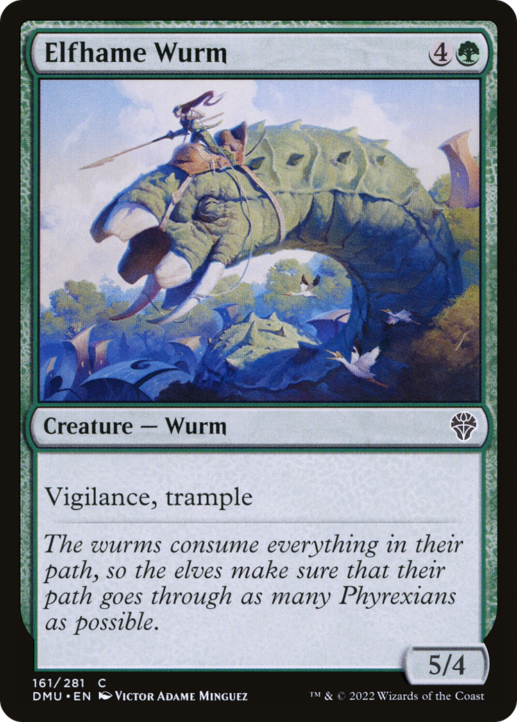 Elfhame Wurm (161) - Dominaria United