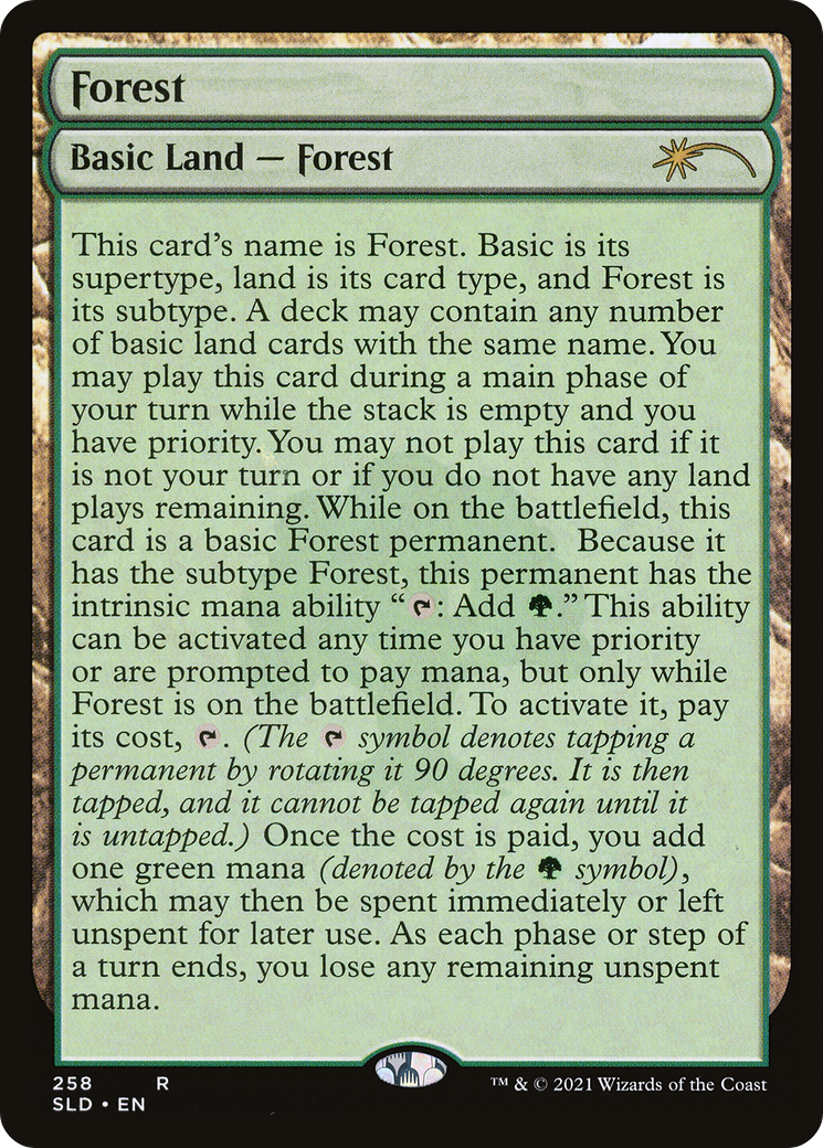 Forest (Full-Text Lands) (258) - Secret Lair Drop