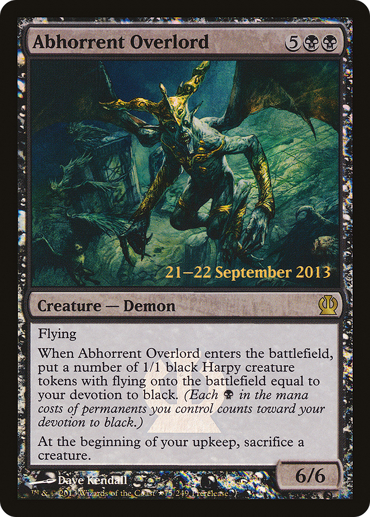 Abhorrent Overlord (75★) Foil - Theros Promos