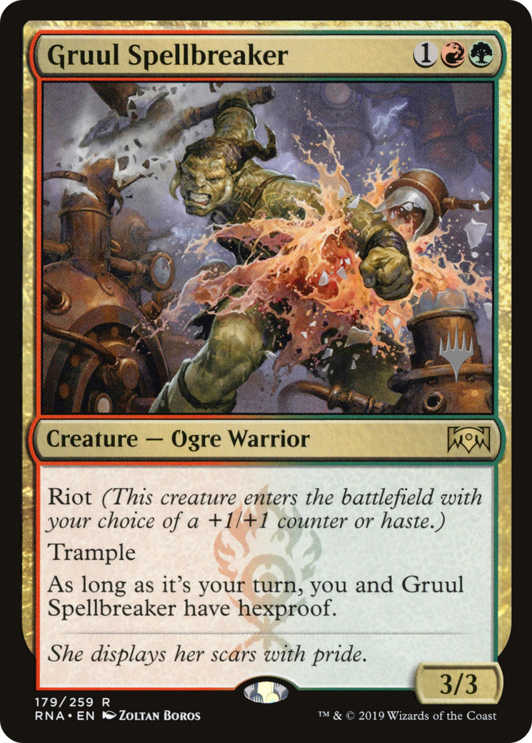 Gruul Spellbreaker (179p) Foil - Ravnica Allegiance Promos