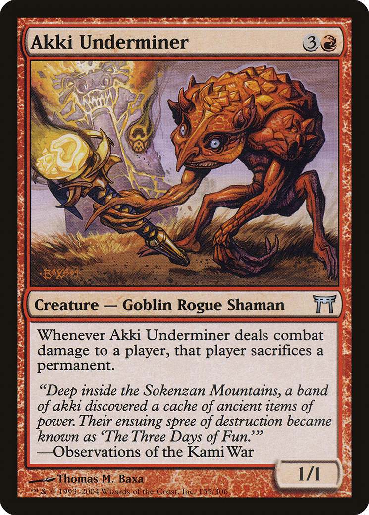 Akki Underminer (155) Foil - Champions of Kamigawa