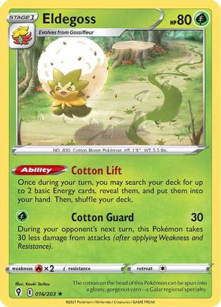 Eldegoss (16) Reverse Holofoil - Evolving Skies