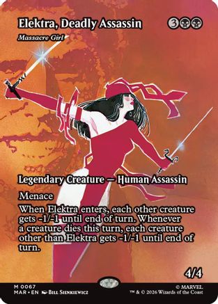 Elektra, Deadly Assassin – Massacre Girl (067) Foil - Marvel Universe