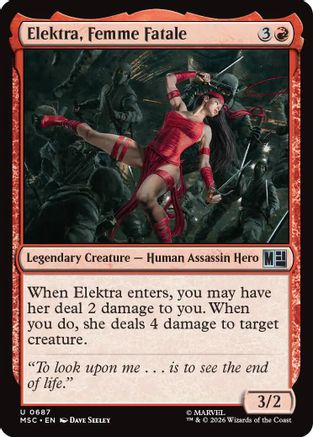 Elektra, Femme Fatale (687) - Commander: Marvel Super Heroes