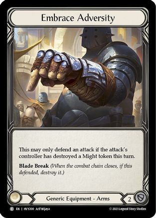 Embrace Adversity (HVY200) Cold Foil - Heavy Hitters