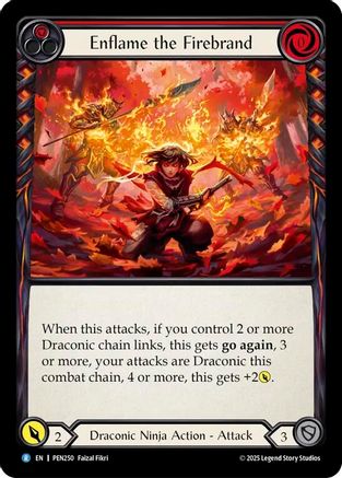 Enflame the Firebrand (PEN250) Rainbow Foil - Compendium of Rathe