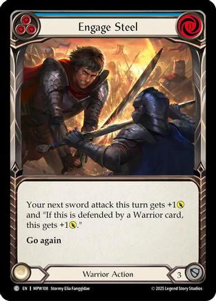 Engage Steel (Blue) (MPW108) Rainbow Foil - Mastery Pack Warrior