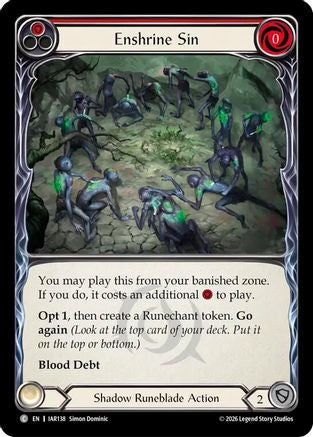 Enshrine Sin (Red) (IAR138) Rainbow Foil - Usurp the Shadow Throne