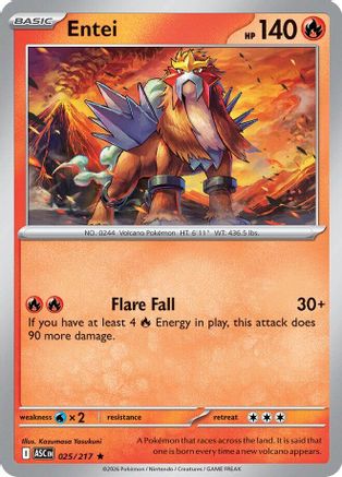 Entei (25) Reverse Holofoil - Ascended Heroes