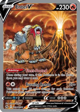 Entei V (Alternate Full Art) (GG36) Holofoil - Crown Zenith Galarian Gallery