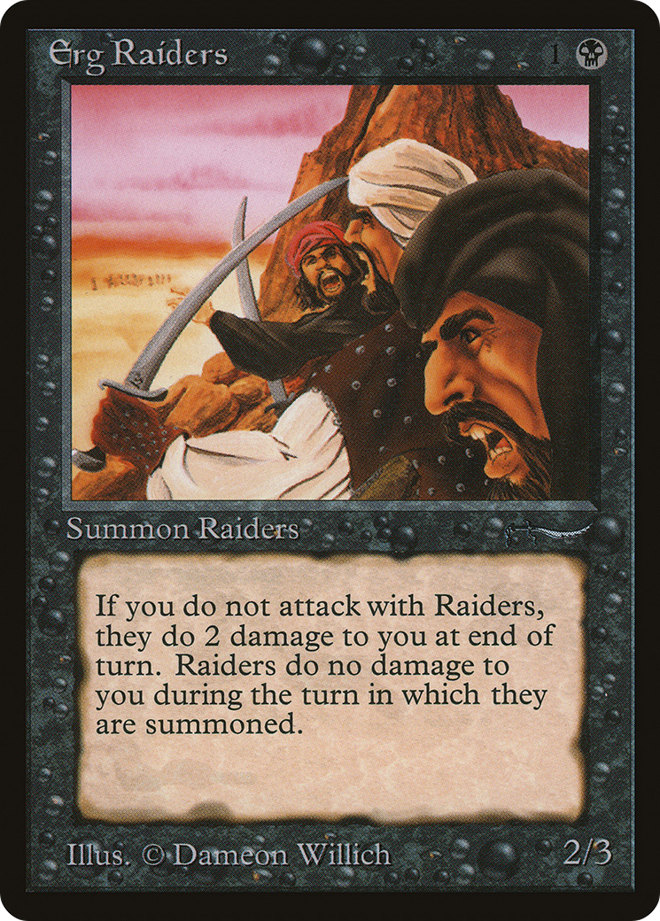 Erg Raiders (Dark Mana Cost) - Arabian Nights