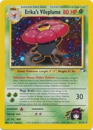 Erika's Vileplume (5) (Unlimited) Holofoil - Gym Heroes