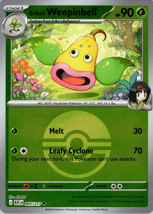 Erika's Weepinbell (Poke Ball) (5) Reverse Holofoil - Ascended Heroes