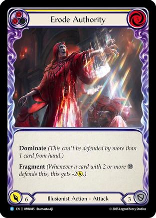 Erode Authority (Yellow) (OMN045) Rainbow Foil - Omens of the Third Age