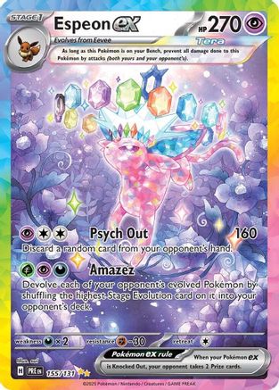 Espeon ex (Alternate Full Art) (155) Holofoil - Prismatic Evolutions