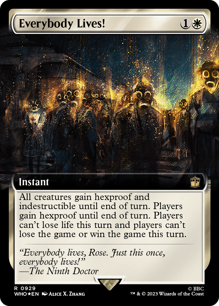 Everybody Lives! (Extended Art) (929) Surge Foil - Doctor Who